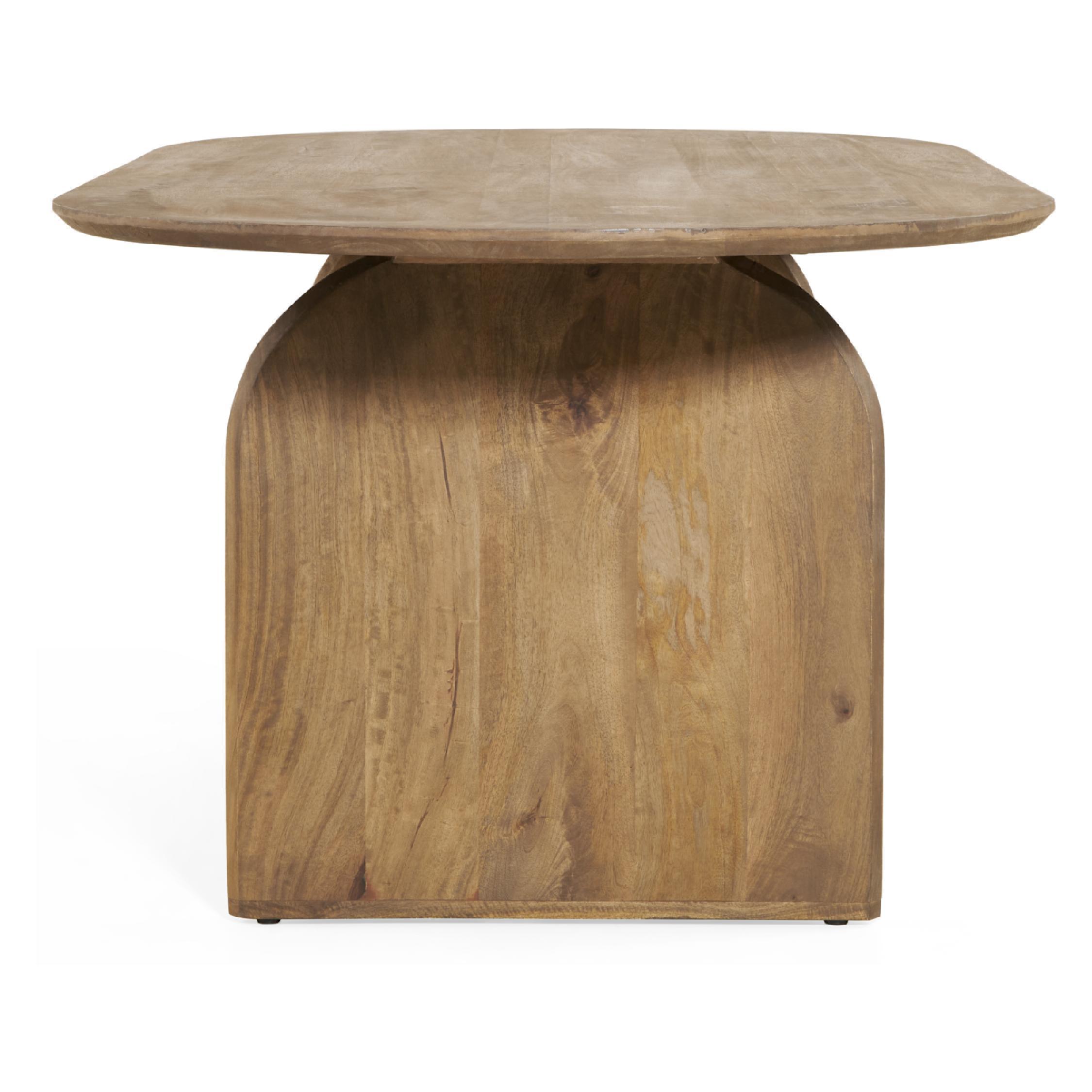 ovale mangohouten eettafel Eira 200x100 cm afbeelding 3