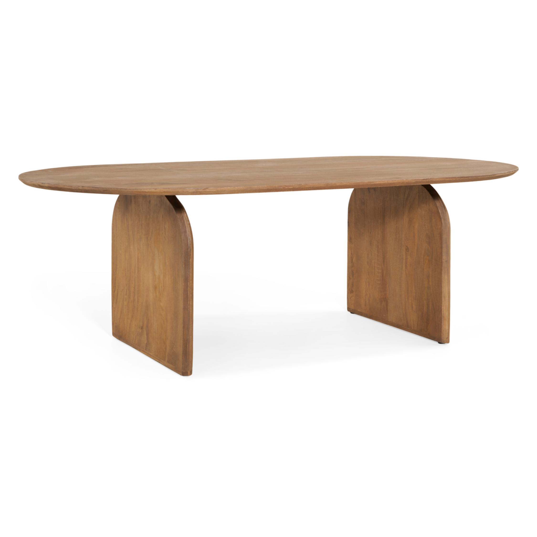 ovale mangohouten eettafel Eira 220x100 afbeelding 1