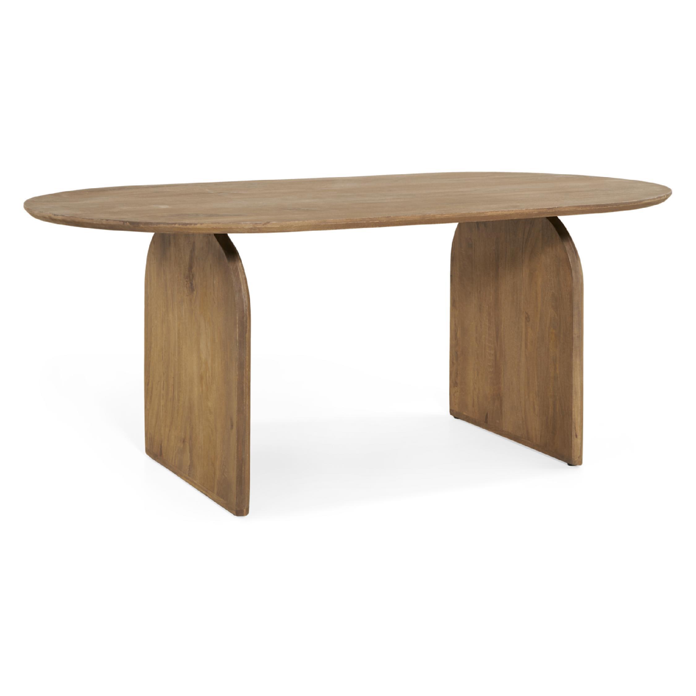 ovale mangohouten eettafel Eira 220x100 afbeelding 3