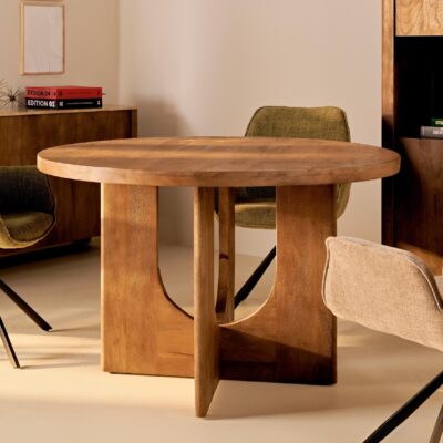 ronde mangohouten eettafel Jona 120 cm afbeelding 3