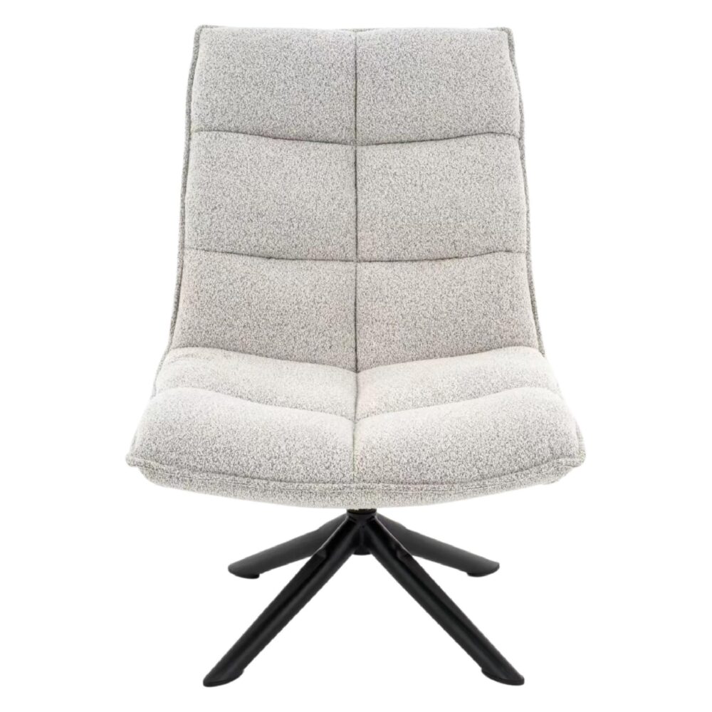 beige bouclé draaifauteuil Liv afbeelding 1