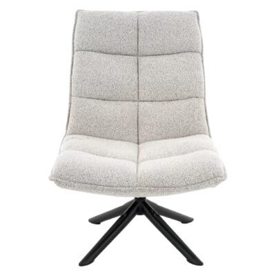 beige bouclé draaifauteuil Liv afbeelding 1