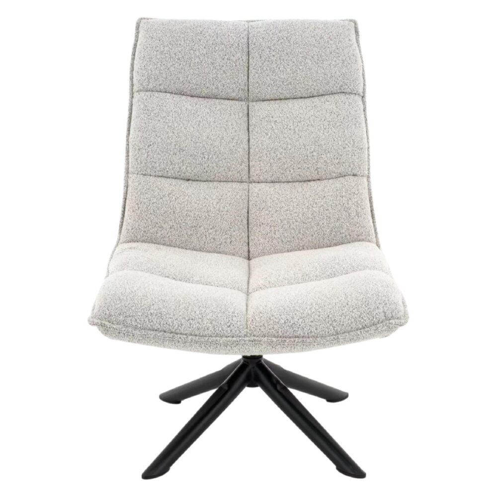 beige bouclé draaifauteuil Liv afbeelding 2