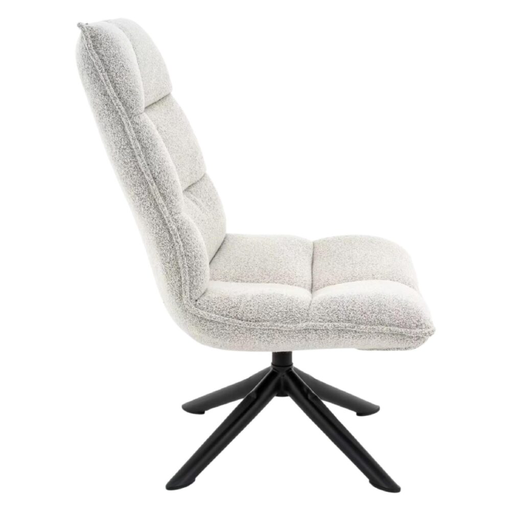 beige bouclé draaifauteuil Liv afbeelding 4