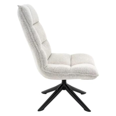 beige bouclé draaifauteuil Liv afbeelding 4