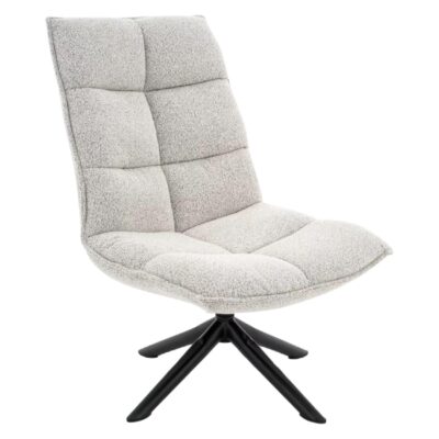 beige bouclé draaifauteuil Liv afbeelding 3