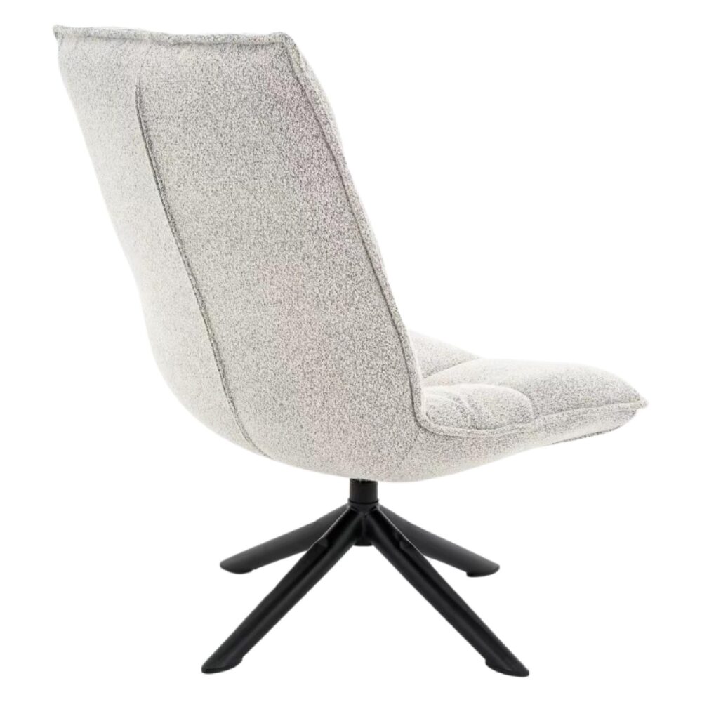 beige bouclé draaifauteuil Liv afbeelding 5