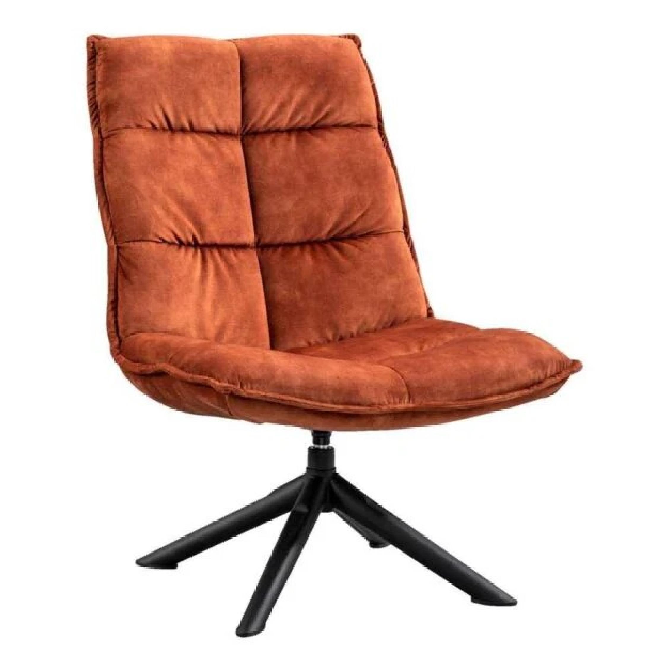 velvet draaifauteuil Liv roest afbeelding 2