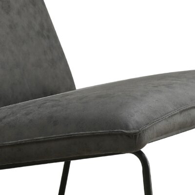 antraciet microleder fauteuil Lokan afbeelding 5