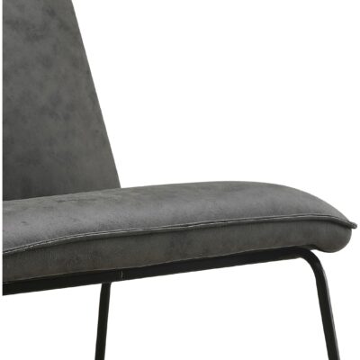 antraciet microleder fauteuil Lokan afbeelding 6