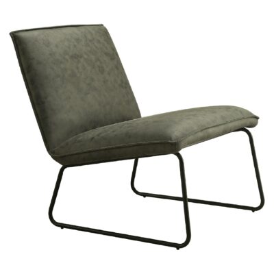 groene microleder fauteuil Lokan afbeelding 3