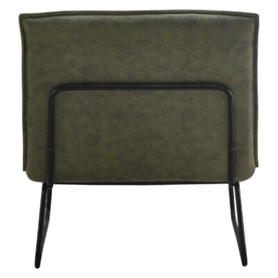 groene microleder fauteuil Lokan afbeelding 4