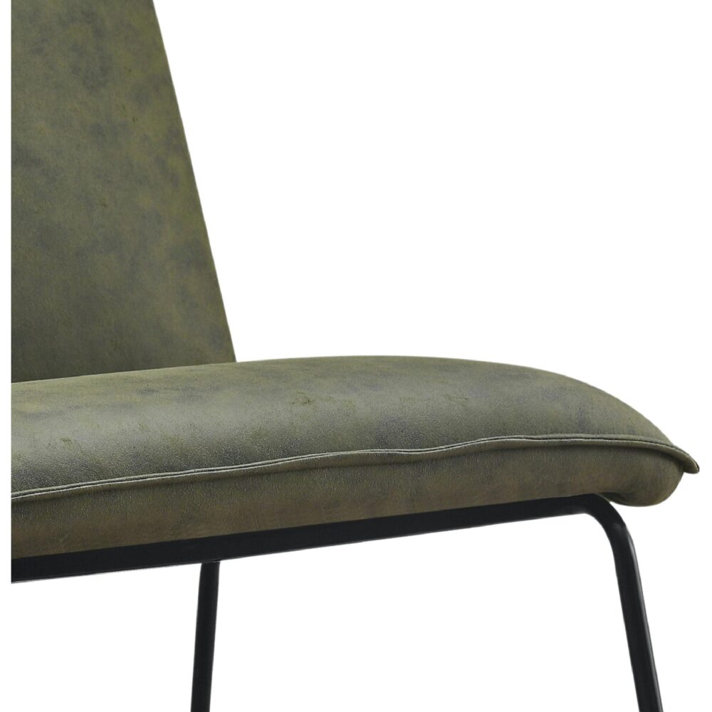 groene microleder fauteuil Lokan afbeelding 6
