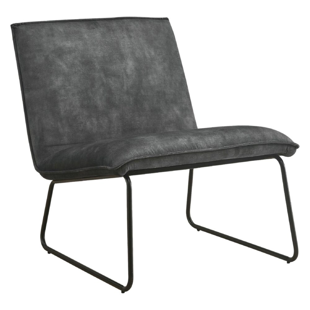antraciet velvet fauteuil Lokan afbeelding 1
