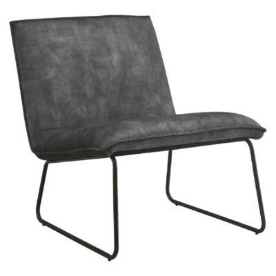antraciet velvet fauteuil Lokan afbeelding 1