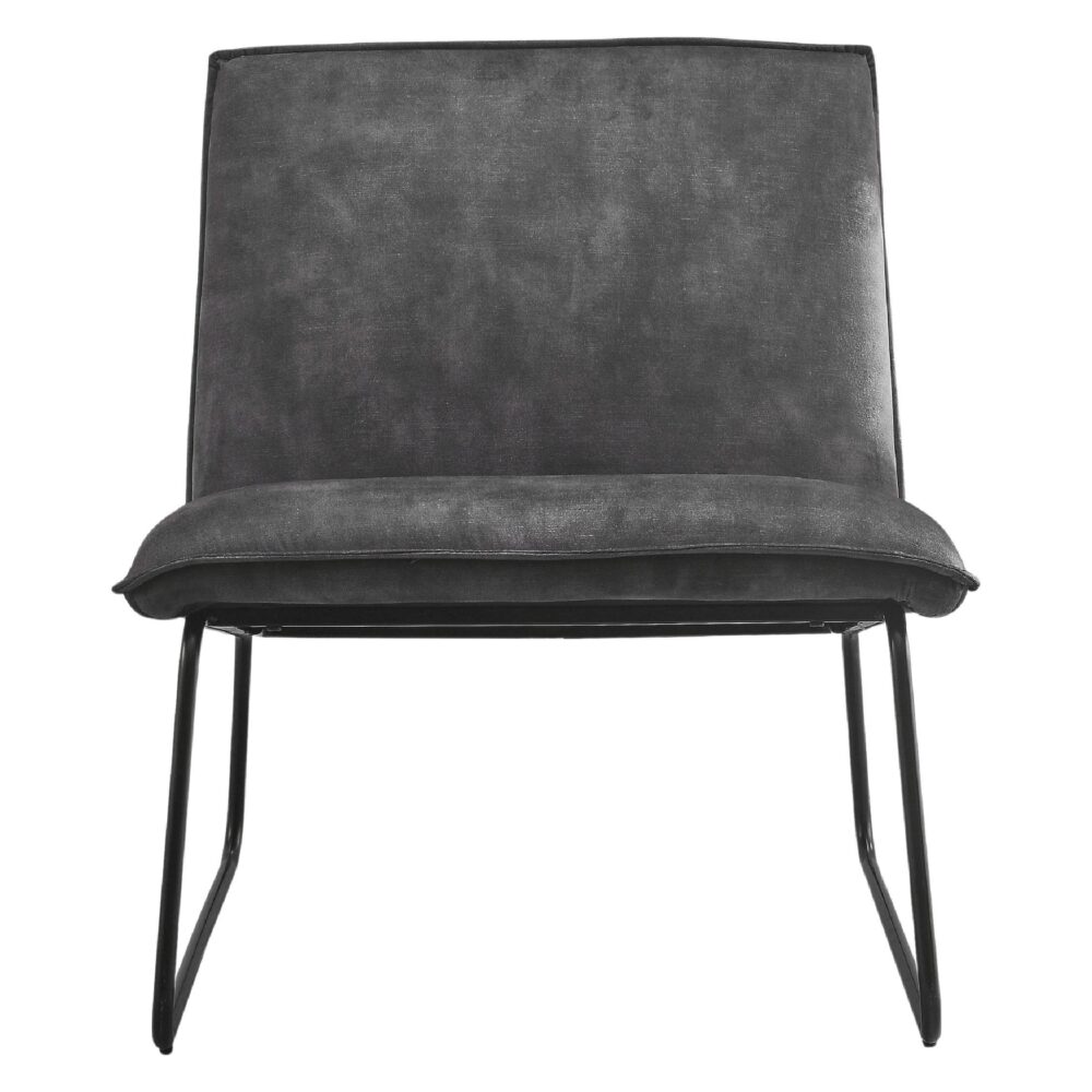 antraciet velvet fauteuil Lokan afbeelding 2