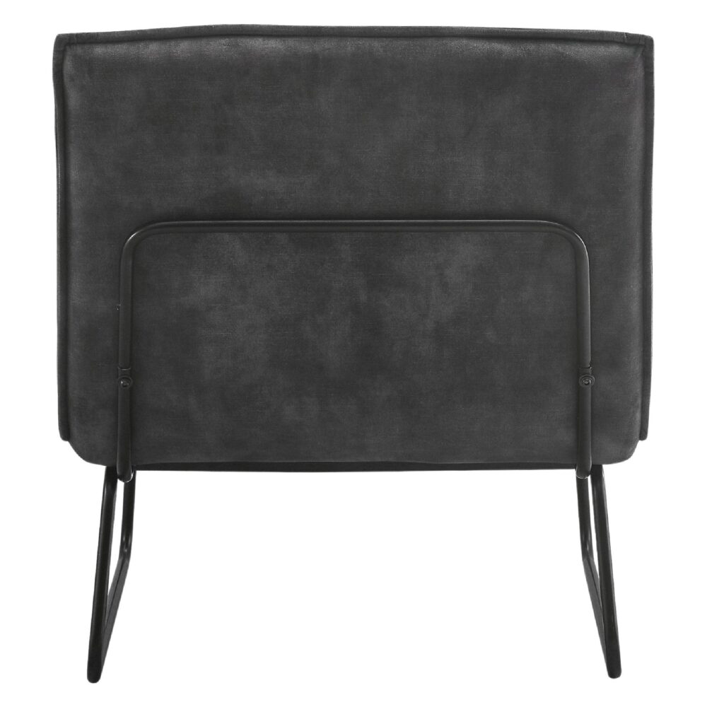 antraciet velvet fauteuil Lokan afbeelding 4