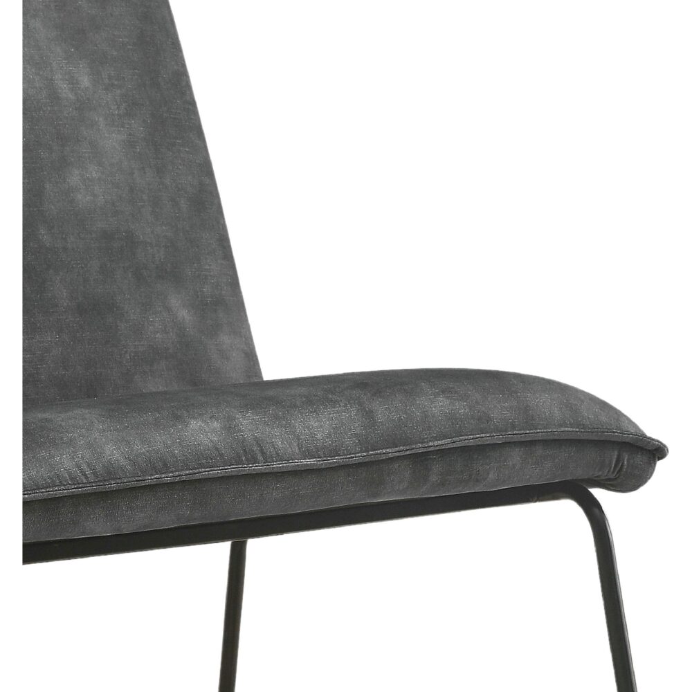 antraciet velvet fauteuil Lokan afbeelding 5