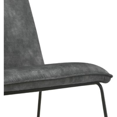antraciet velvet fauteuil Lokan afbeelding 5