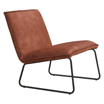 velvet relaxfauteuil Lokan terracotta afbeelding 3