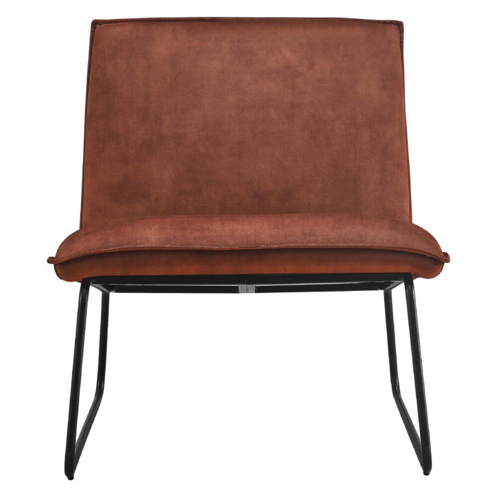velvet relaxfauteuil Lokan terracotta afbeelding 2