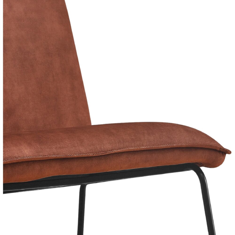 velvet relaxfauteuil Lokan terracotta afbeelding 5
