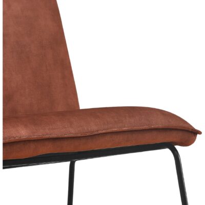velvet relaxfauteuil Lokan terracotta afbeelding 4