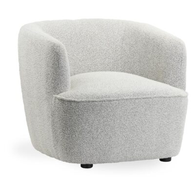 bouclé loungestoel beige afbeelding 1