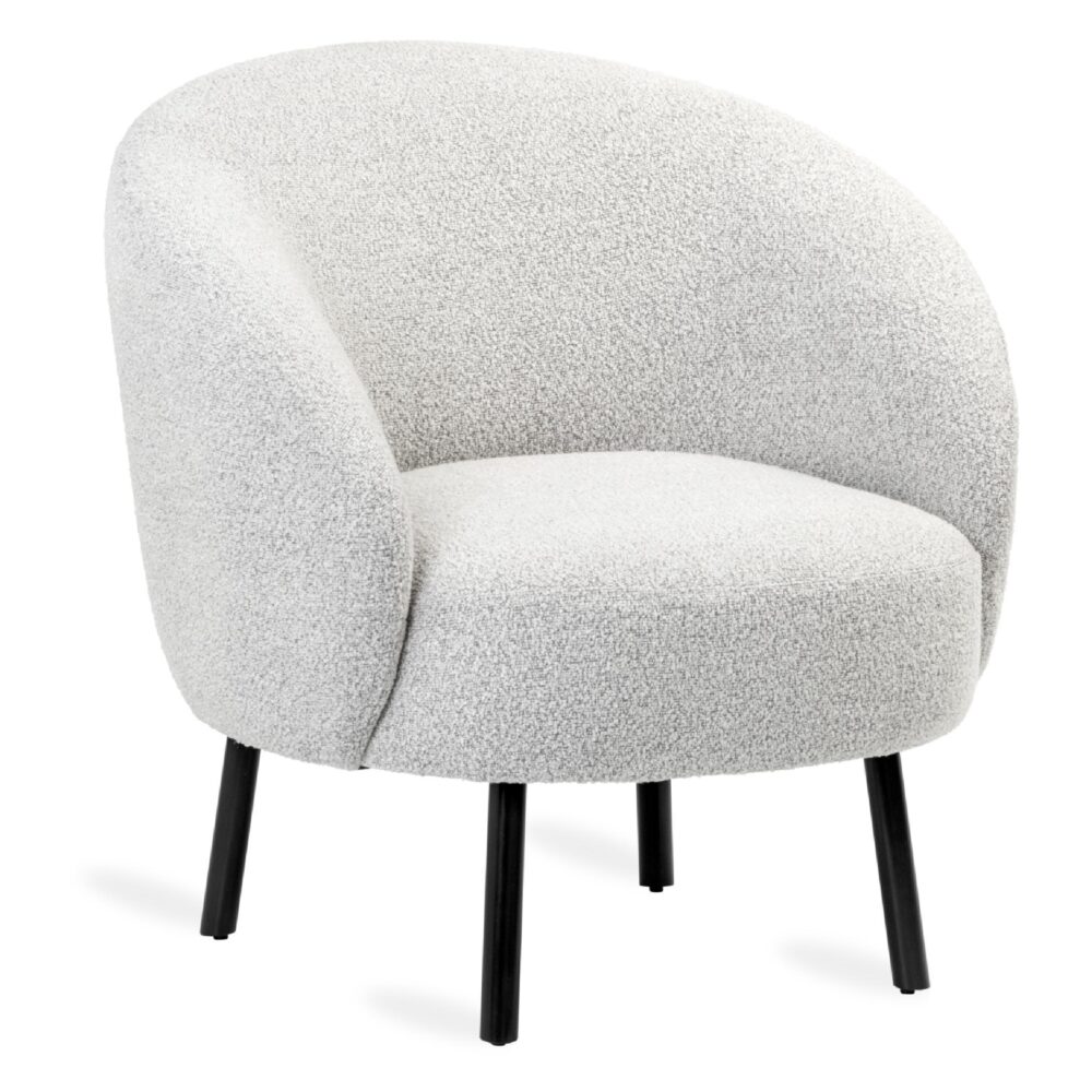 bouclé fauteuil naturel afbeelding 1
