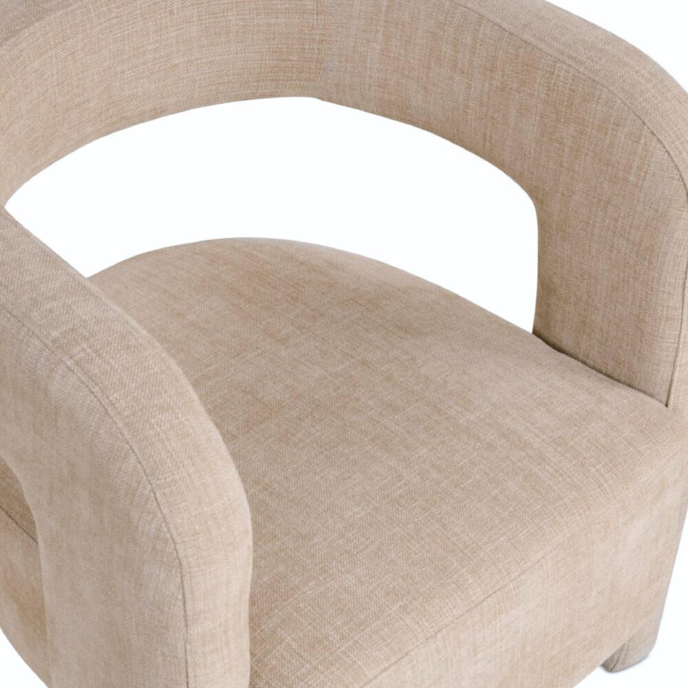 Scandinavische beige fauteuil Noor afbeelding 3