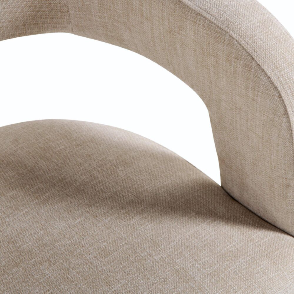 Scandinavische beige fauteuil Noor afbeelding 4