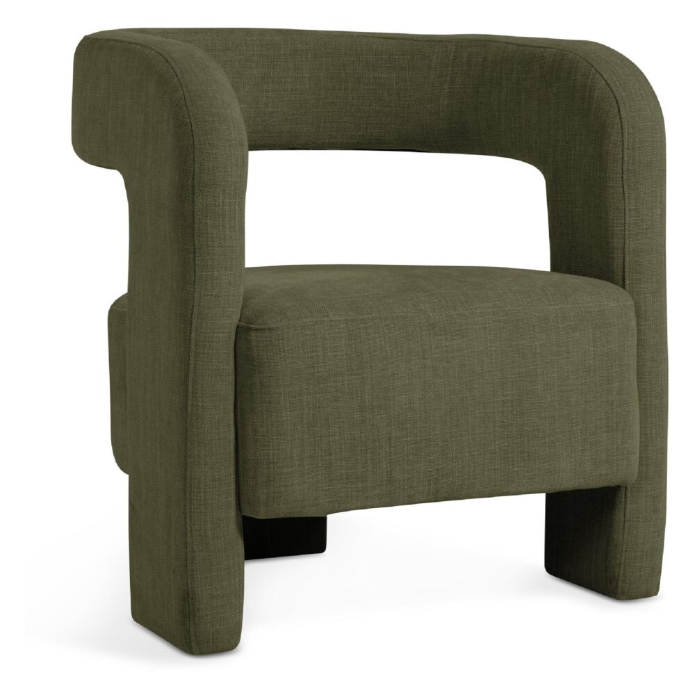 groene retro fauteuil Noor afbeelding 1