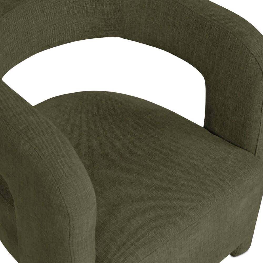 groene retro fauteuil Noor afbeelding 5