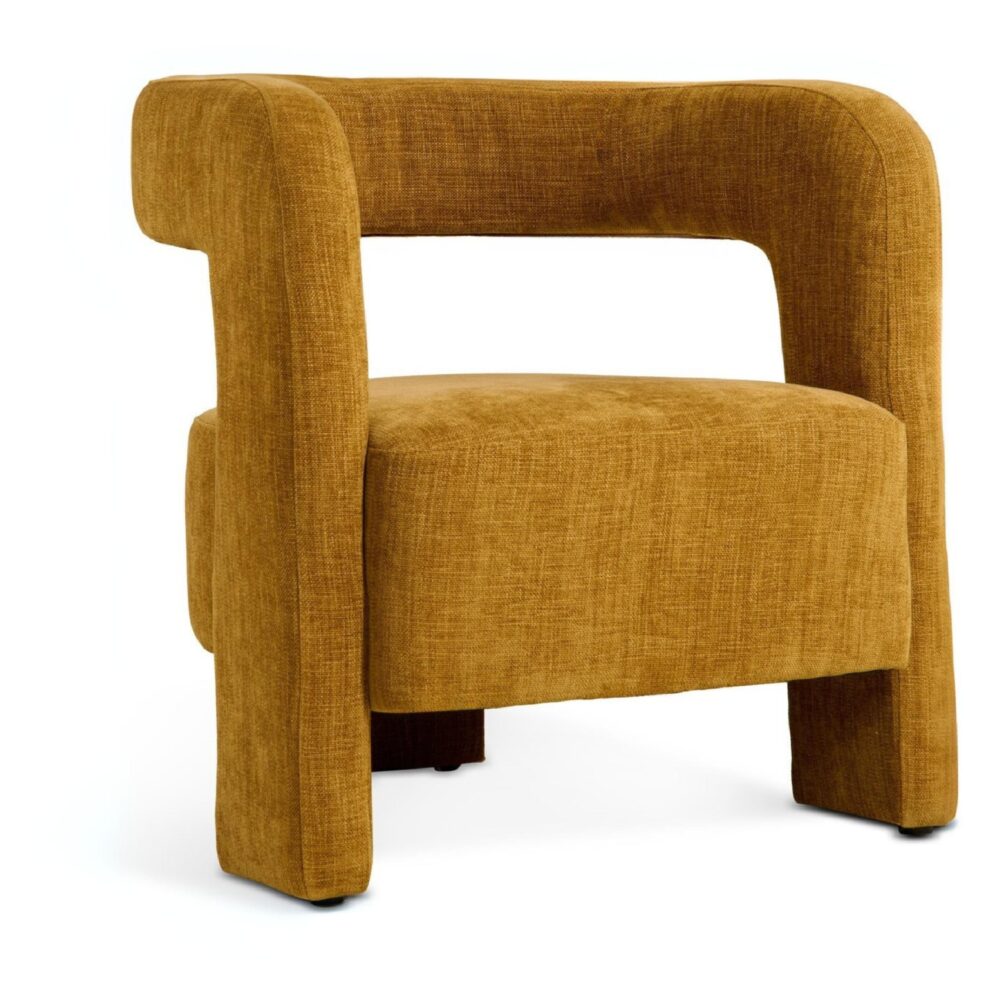 gele retro design fauteuil Noor afbeelding 1