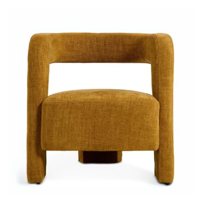 gele retro design fauteuil Noor afbeelding 2