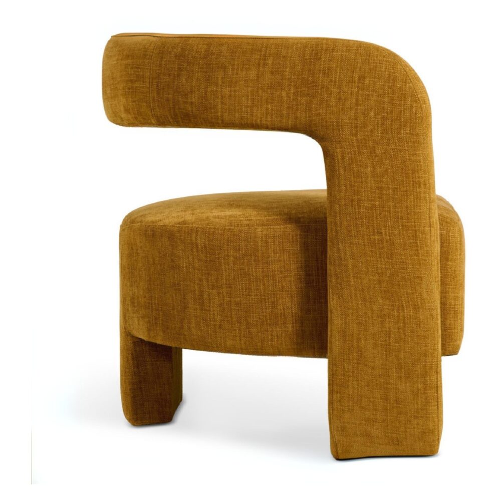 gele retro design fauteuil Noor afbeelding 3