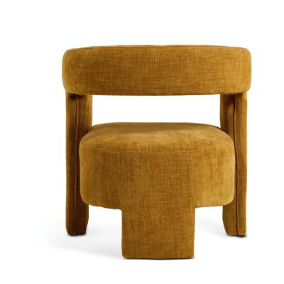gele retro design fauteuil Noor afbeelding 4