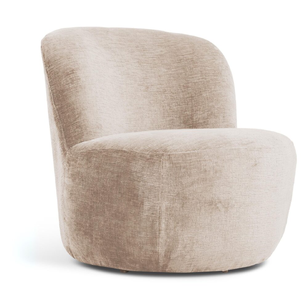 beige stoffen lounge fauteuil Ember afbeelding 1