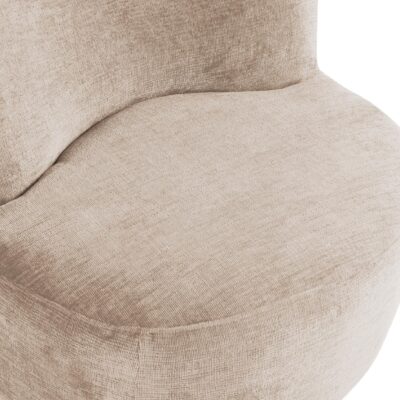 beige stoffen lounge fauteuil Ember afbeelding 5