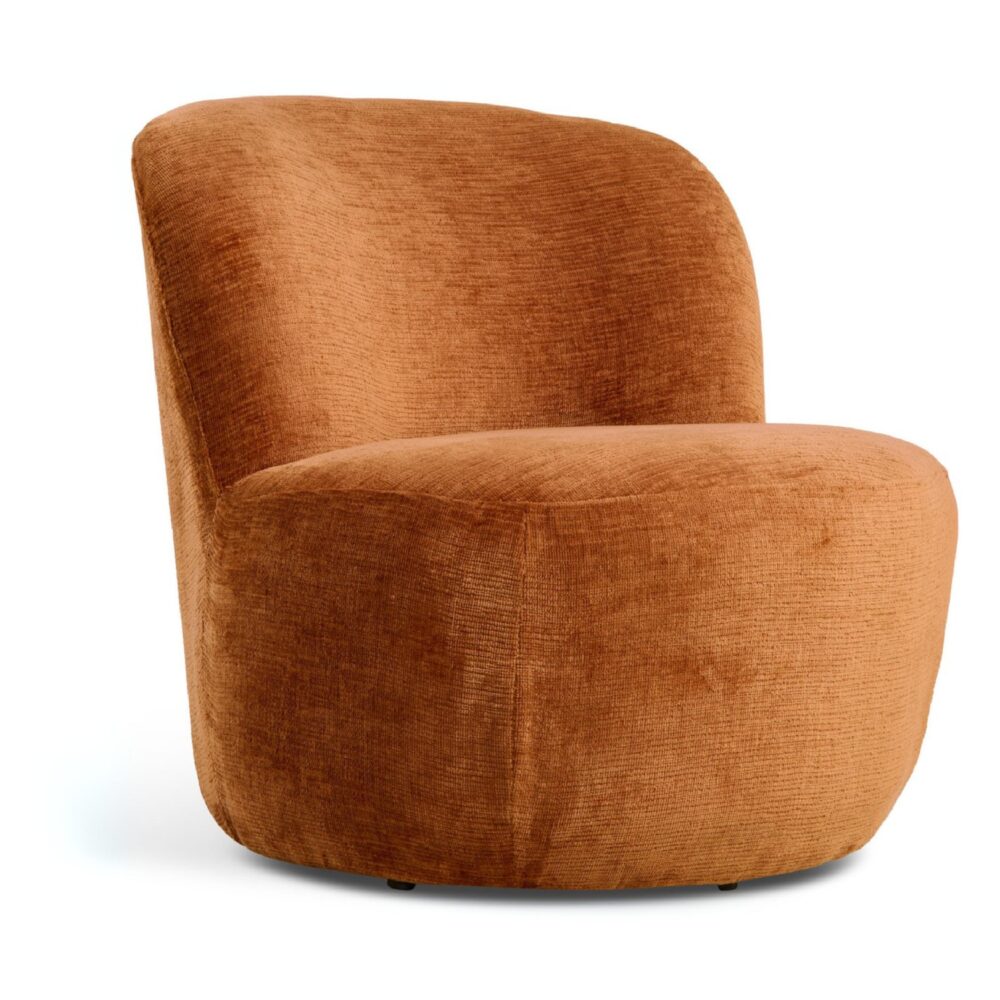 stoffen lounge fauteuil Ember terracotta afbeelding 1
