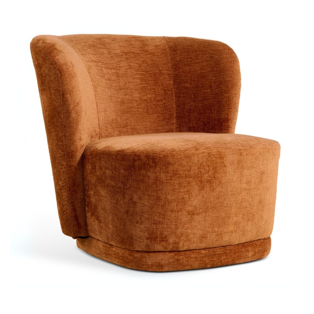 retro terracotta fauteuil Kjell afbeelding 1