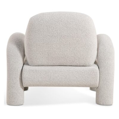 beige bouclé loungestoel afbeelding 3