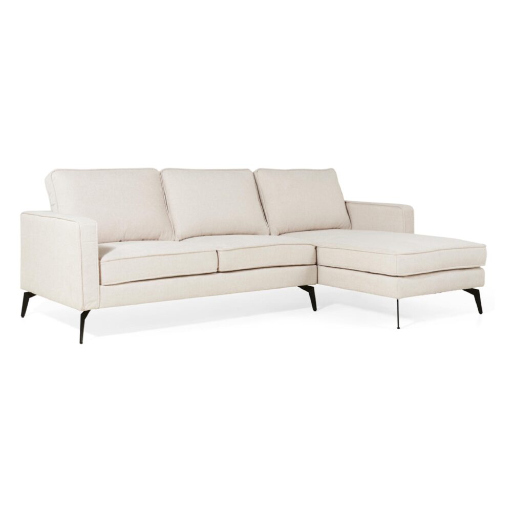 beige linnen hoekbank Lenne afbeelding 1