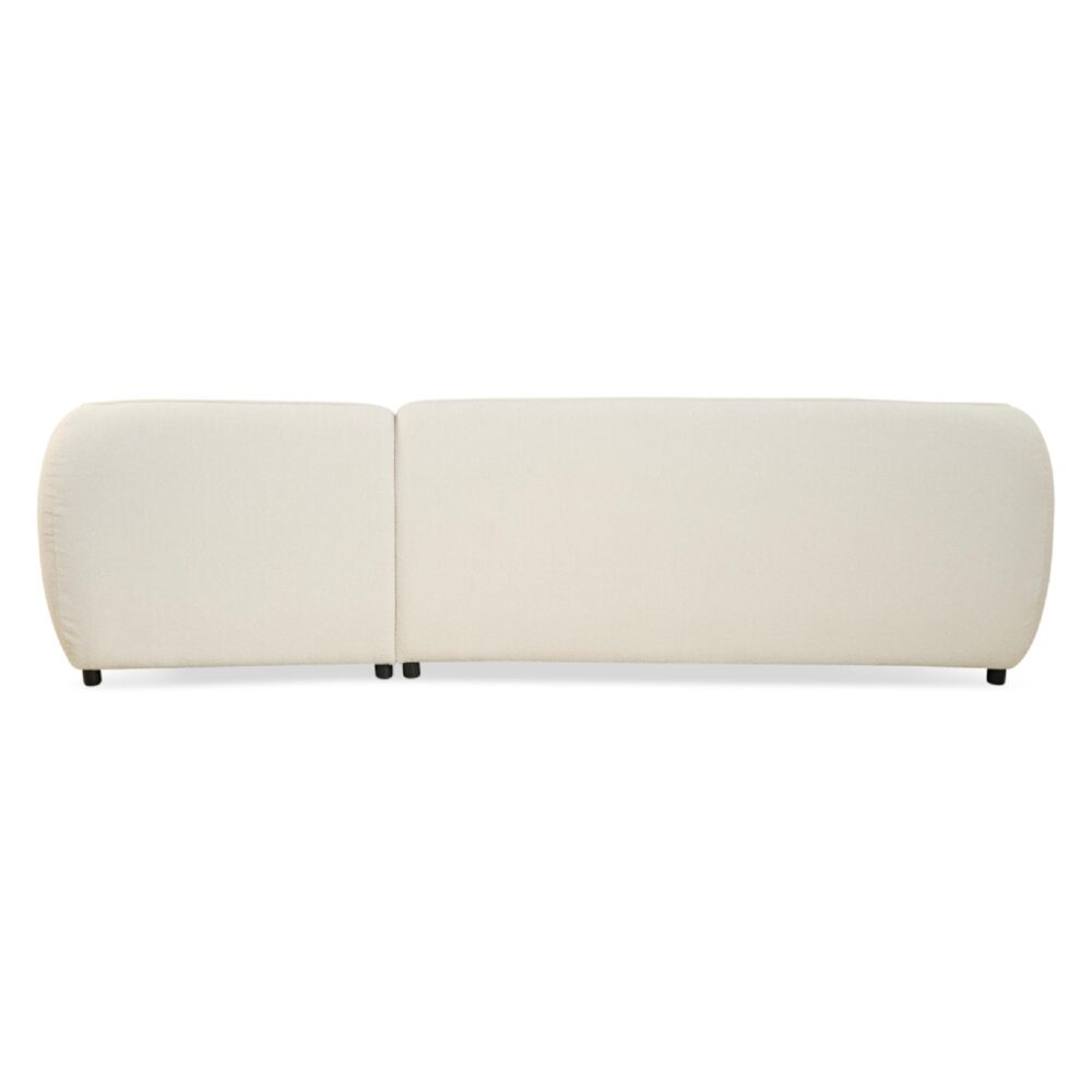 beige bouclé hoekbank Elna afbeelding 2