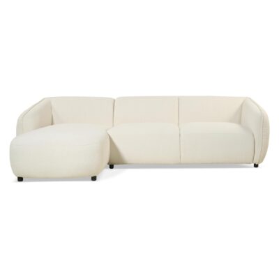 beige bouclé hoekbank Elna afbeelding 1