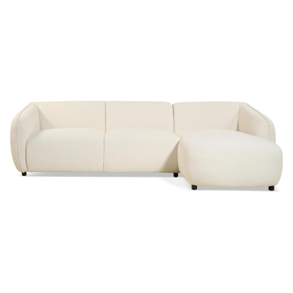 bouclé hoekbank Elna beige afbeelding 1