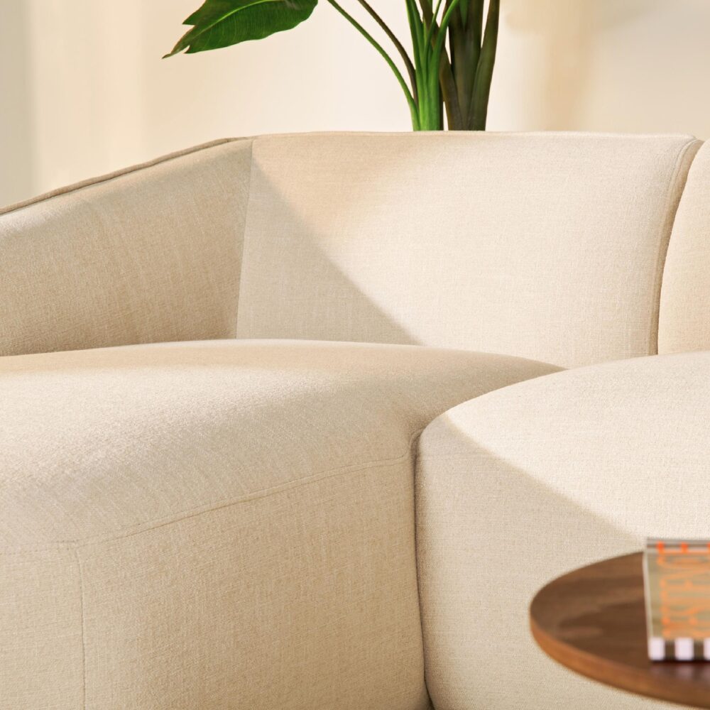 beige hoekbank Elna met chaise longue links afbeelding 10