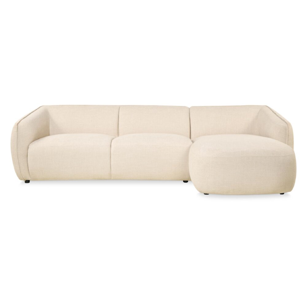 beige hoekbank Elna met chaise longue links afbeelding 3