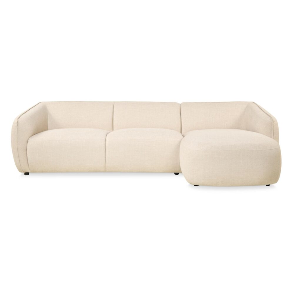 beige hoekbank Elna met chaise longue rechts afbeelding 1