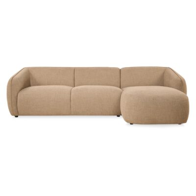 taupe hoekbank met chaise longue links Elna afbeelding 5